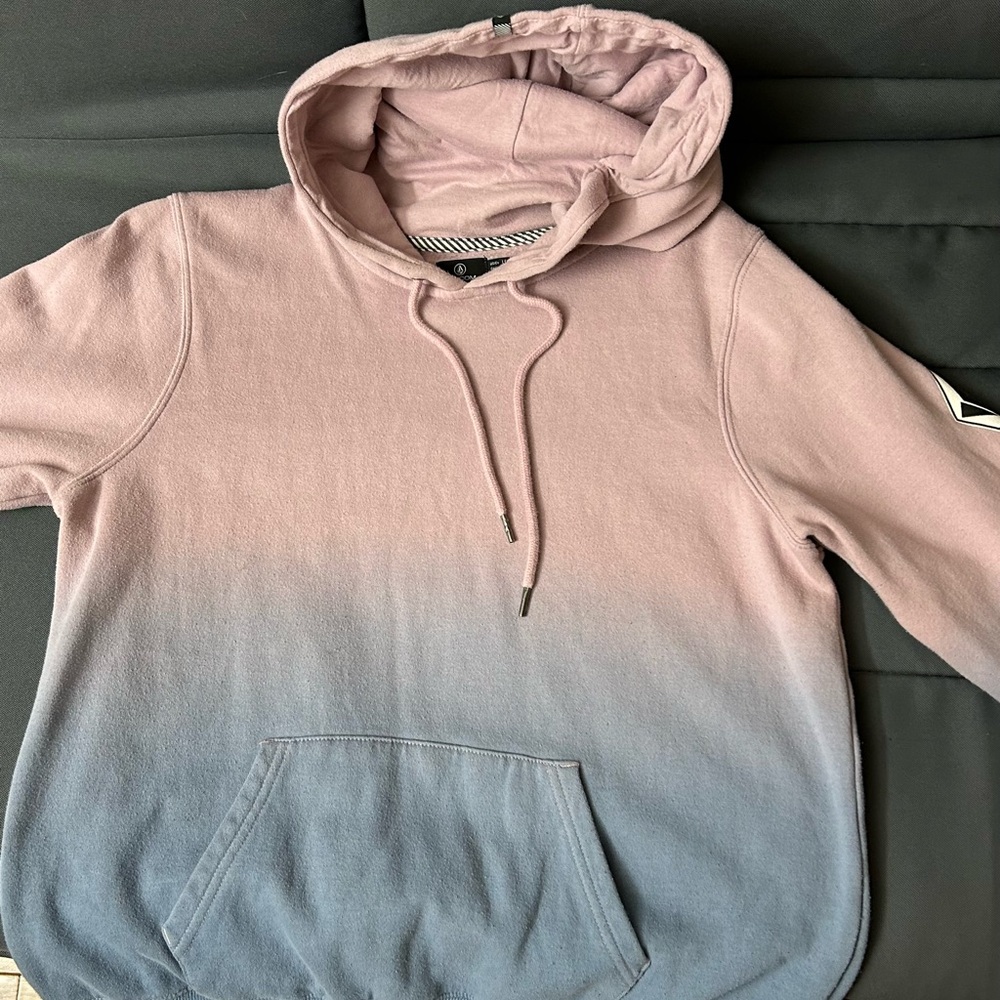 Volcom women’s pink/ purple blue hoodie, SizeL - Picture 5 of 8